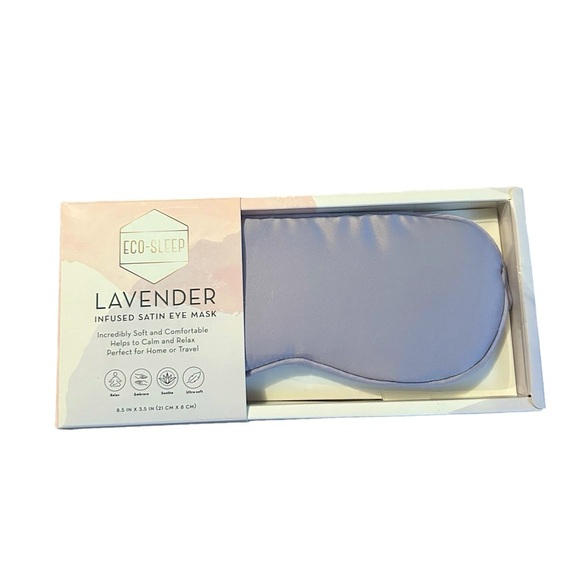 5/$25 Eco-Sleep Lavender Infused Satin Eye Mask New in Box - Picture 1 of 4